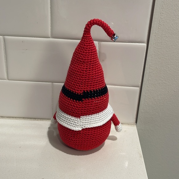 Handcrafted Santa Gnome Seasonal Christmas Crochet Decor Winter - Picture 9 of 12